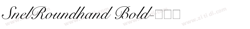 SnelRoundhand Bold字体转换